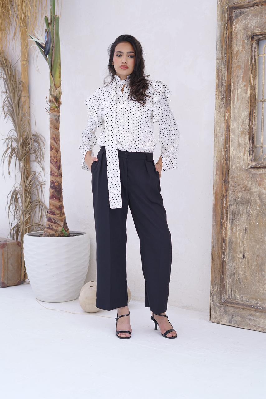 Classic Wide-Leg High-Waist Trousers