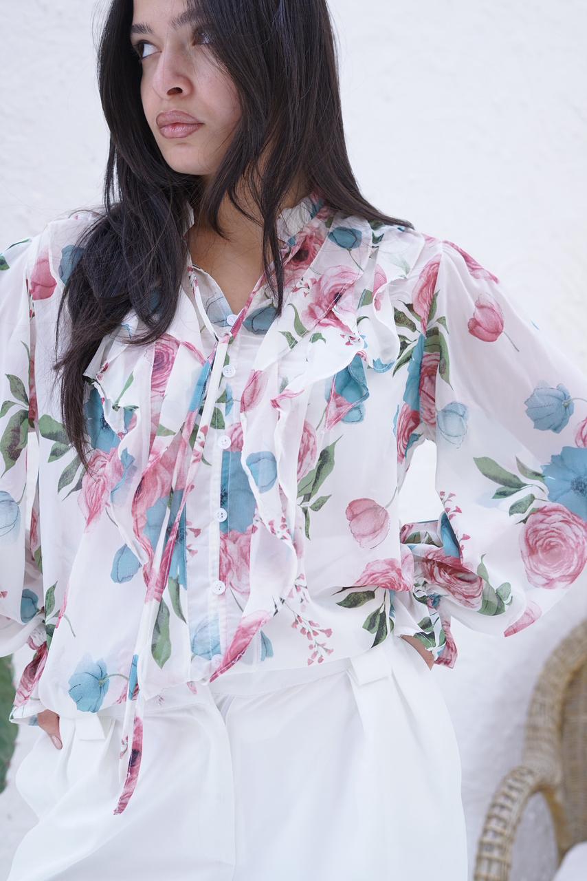 Floral Chiffon Blouse