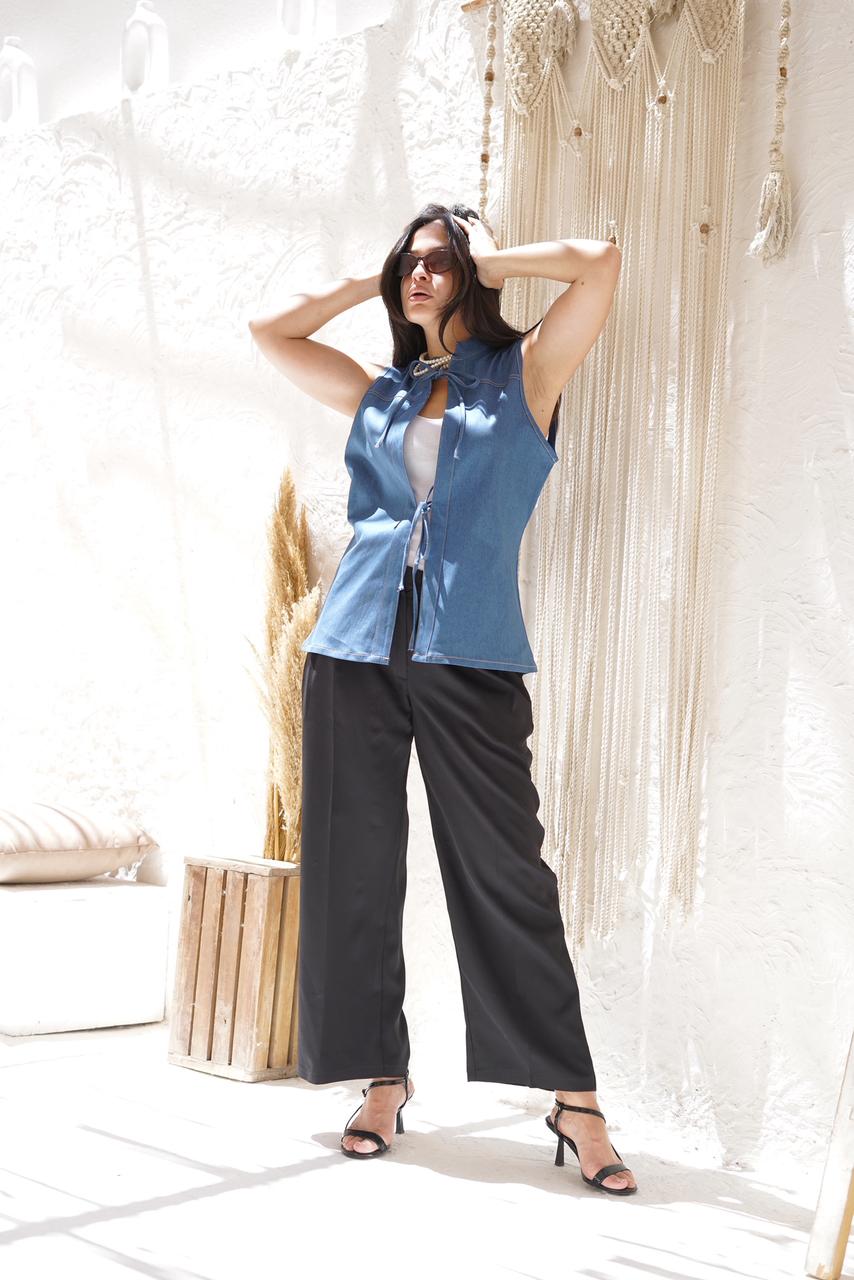 Sleeveless Denim Vest