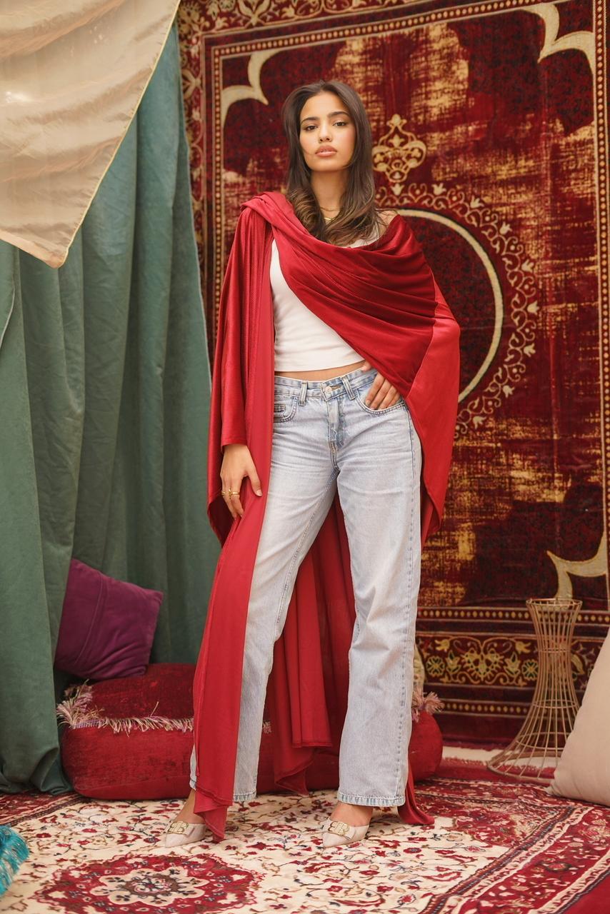 Deep Red Ramadan Kaftan