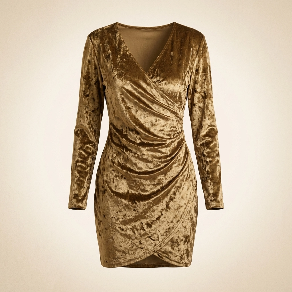 Gold Royale Wrap Dress