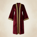 Burgundy Gold Trim Ramadan Kaftan